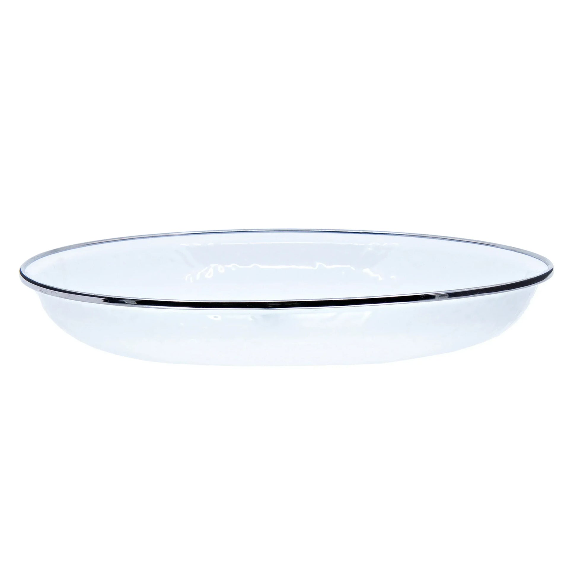 WW04S4 - Solid Pasta Plates - Set of 4, White - Golden Rabbit Enamelware
