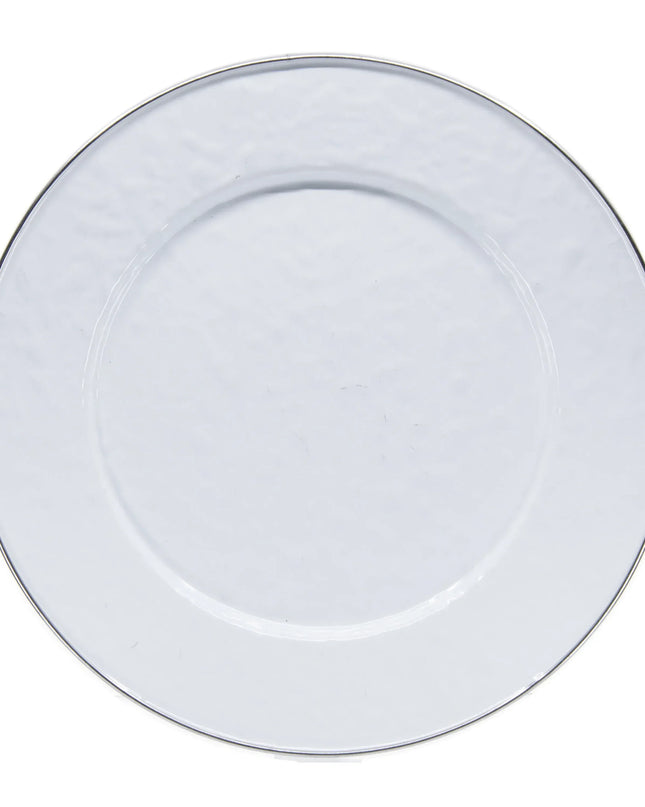 WW07S4 - White Solid Dinner Plates - Set Of 4 - Golden Rabbit Enamelware