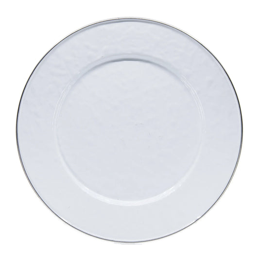 WW07S4 - White Solid Dinner Plates - Set Of 4 - Golden Rabbit Enamelware