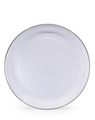 WW08 - White Solid Small Tray - Golden Rabbit Enamelware