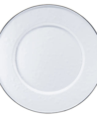 WW11S4 - White Solid Sandwich Plates - Set of 4, - Golden Rabbit Enamelware