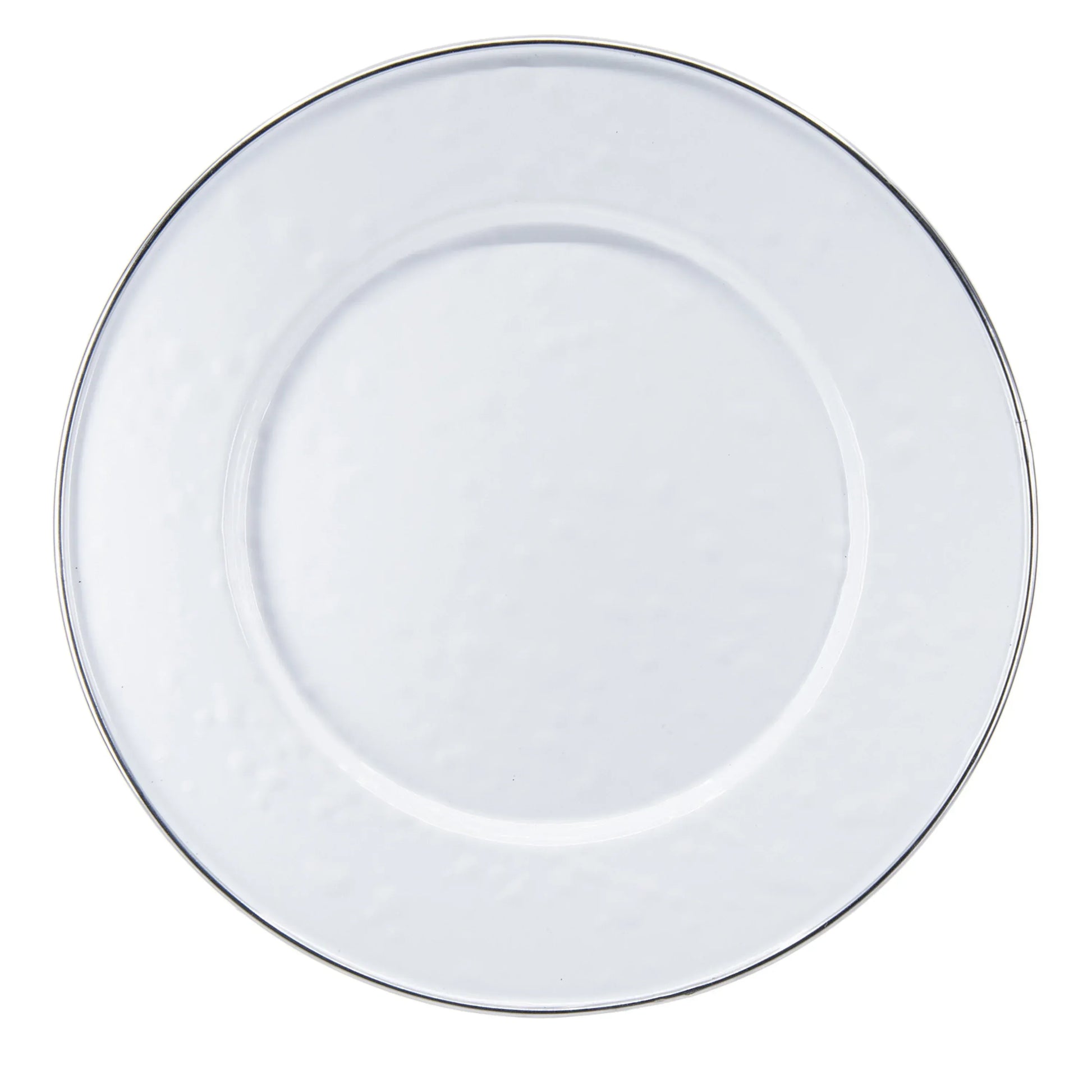 WW11S4 - White Solid Sandwich Plates - Set of 4, - Golden Rabbit Enamelware