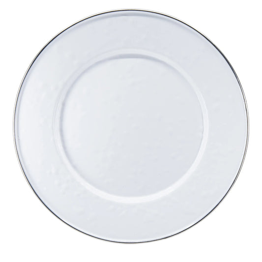 WW11S4 - White Solid Sandwich Plates - Set of 4, - Golden Rabbit Enamelware