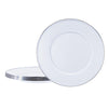 Set of 4 Solid White Sandwich Plates