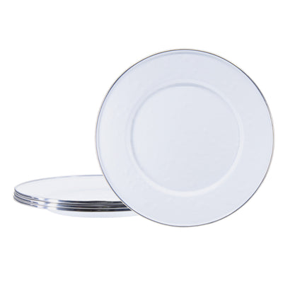 WW11S4 - Set of 4 Solid White Sandwich Plates - Image