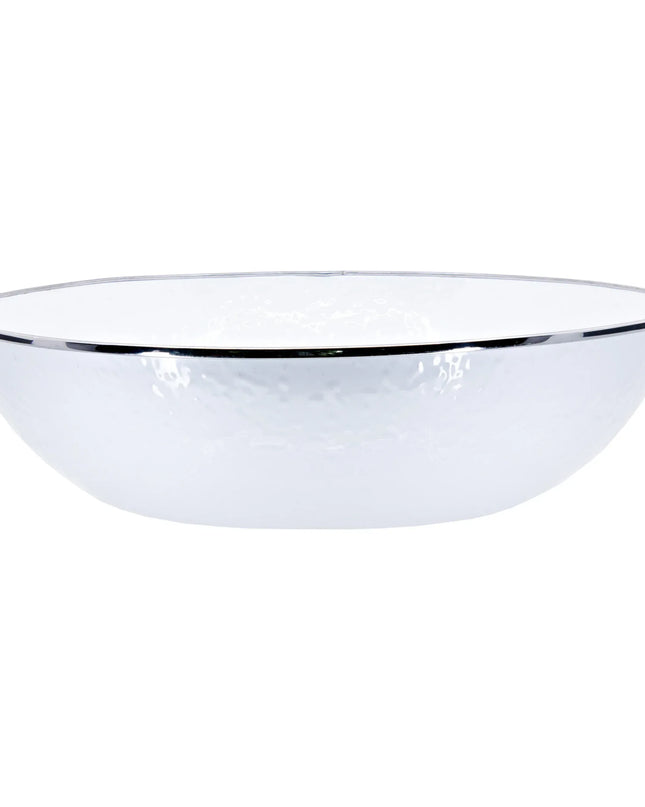 WW18 - Solid Catering Bowl, White - Golden Rabbit Enamelware