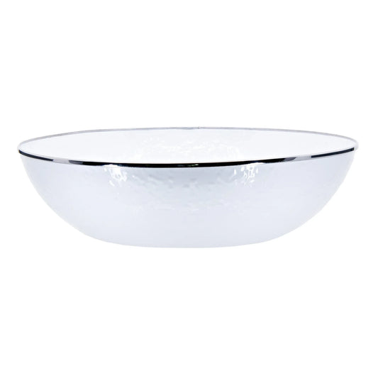 WW18 - Solid Catering Bowl, White - Golden Rabbit Enamelware