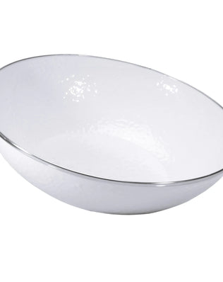 WW18 - Solid Catering Bowl, White - Golden Rabbit Enamelware