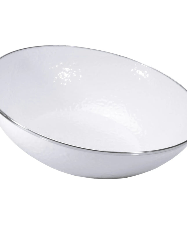 WW18 - Solid Catering Bowl, White - Golden Rabbit Enamelware