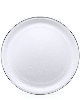 WW21 - White Solid Medium Tray - Golden Rabbit Enamelware