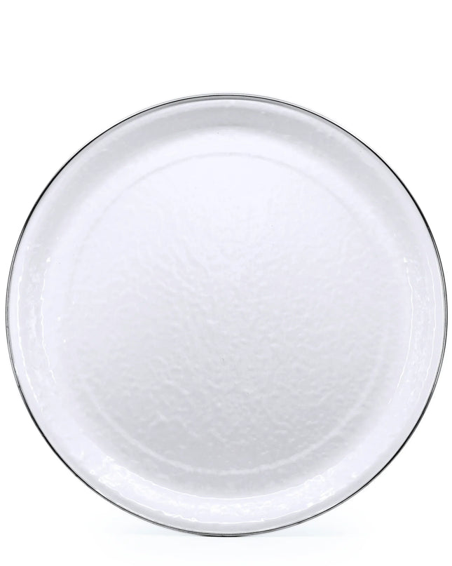 WW21 - White Solid Medium Tray - Golden Rabbit Enamelware