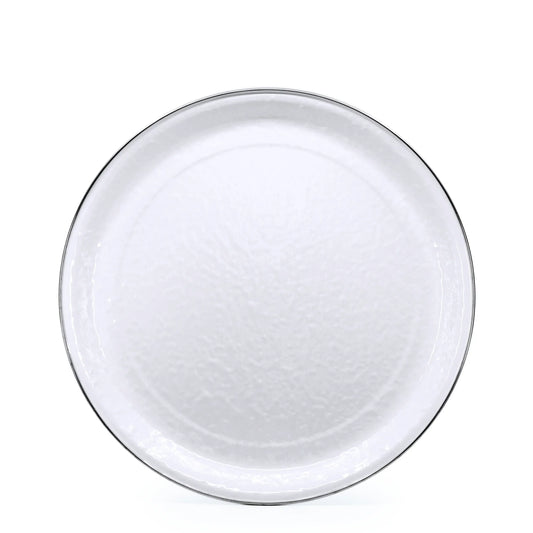 WW21 - White Solid Medium Tray - Golden Rabbit Enamelware