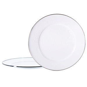 WW26S2 - Solid White Chargers - Set of 2  1