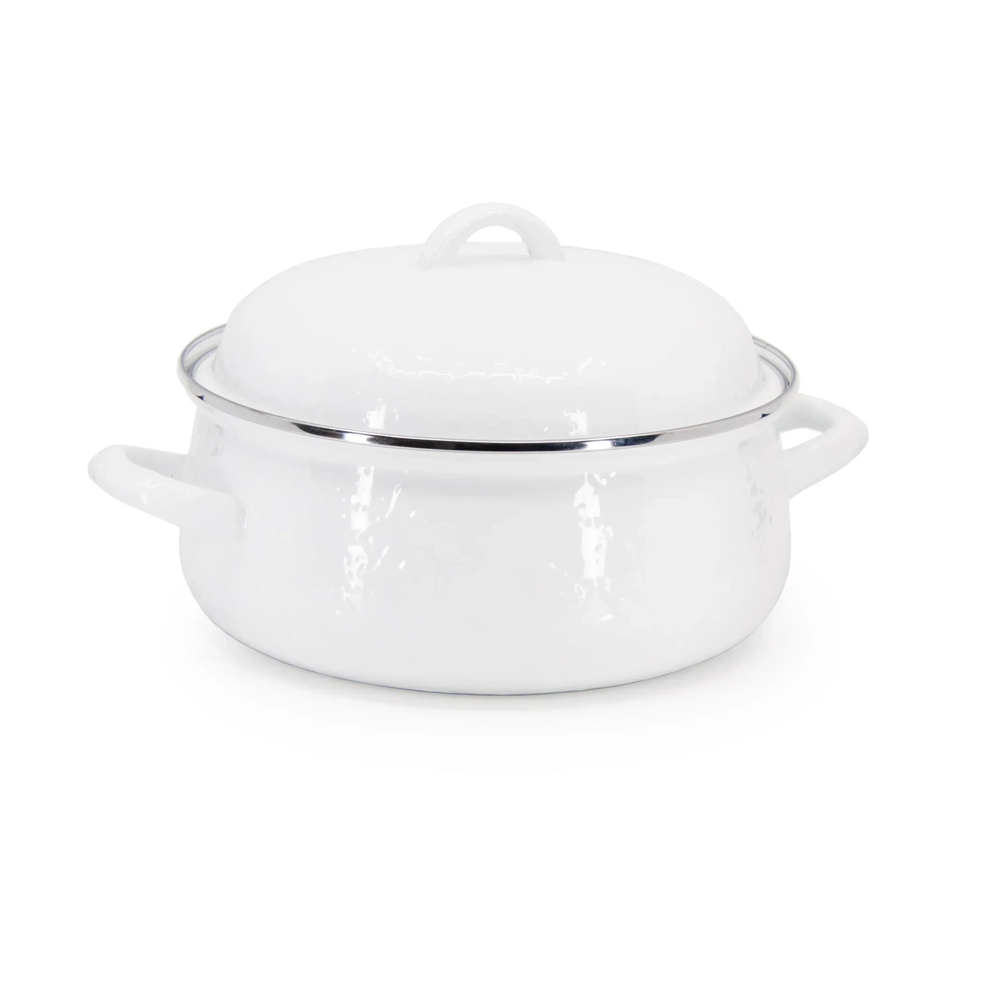 WW31 - Solid Dutch Oven, White - Golden Rabbit Enamelware