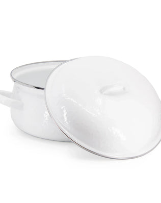 WW31 - Solid Dutch Oven, White - Golden Rabbit Enamelware