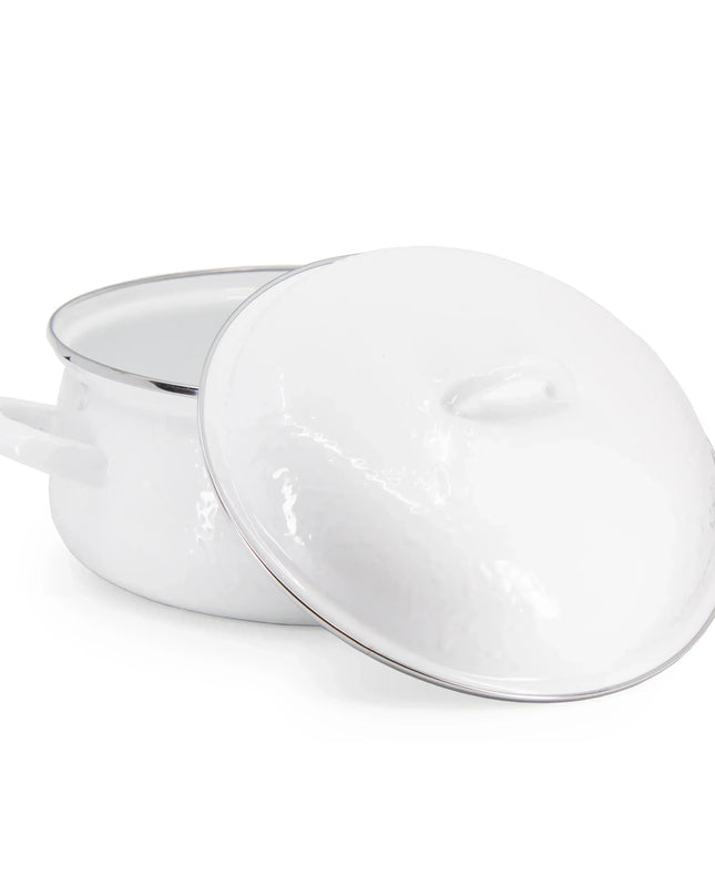 WW31 - Solid Dutch Oven, White - Golden Rabbit Enamelware