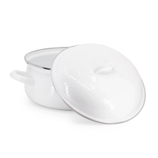 WW31 - Solid Dutch Oven, White - Golden Rabbit Enamelware