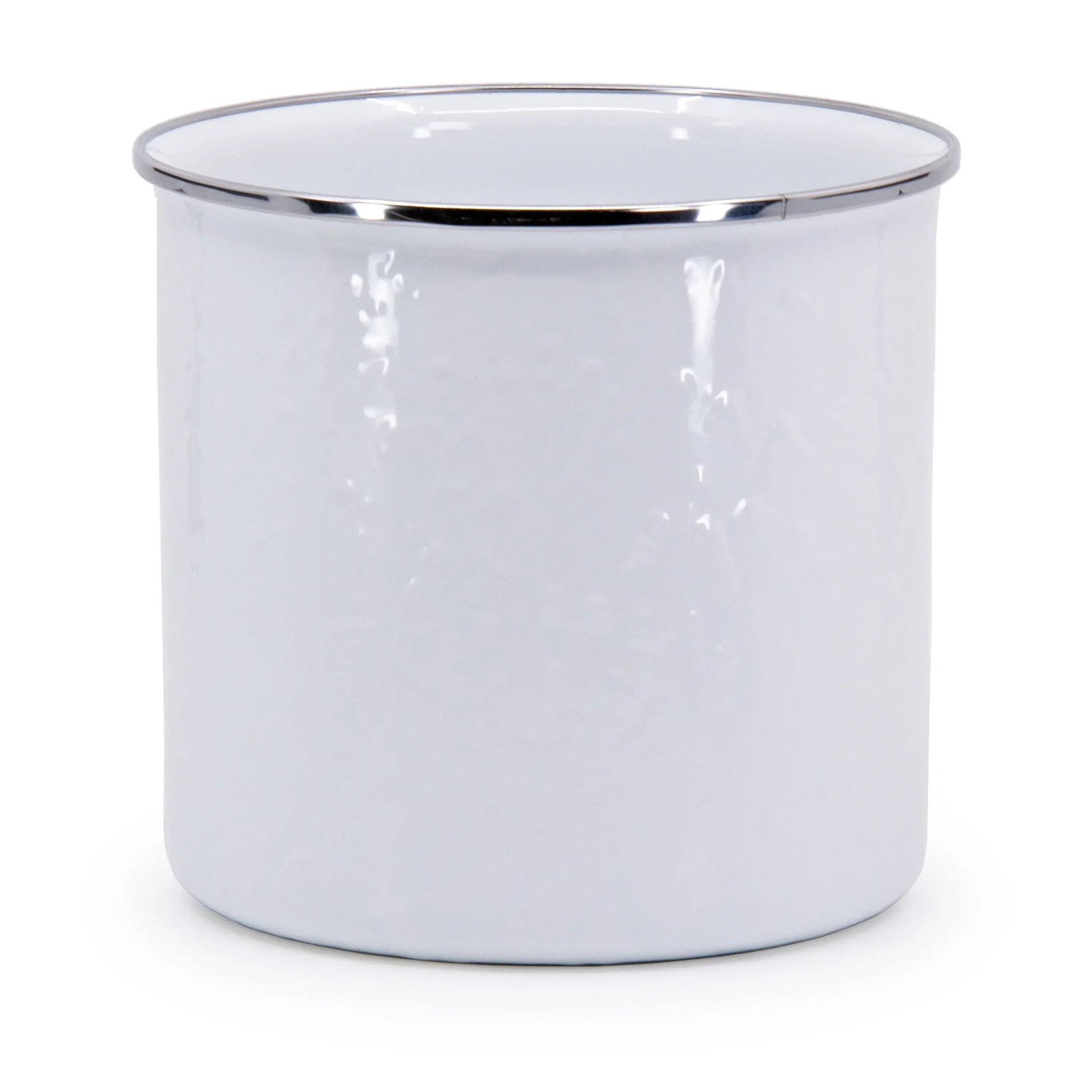 WW34 - Solid Utensil Holder, White - Golden Rabbit Enamelware