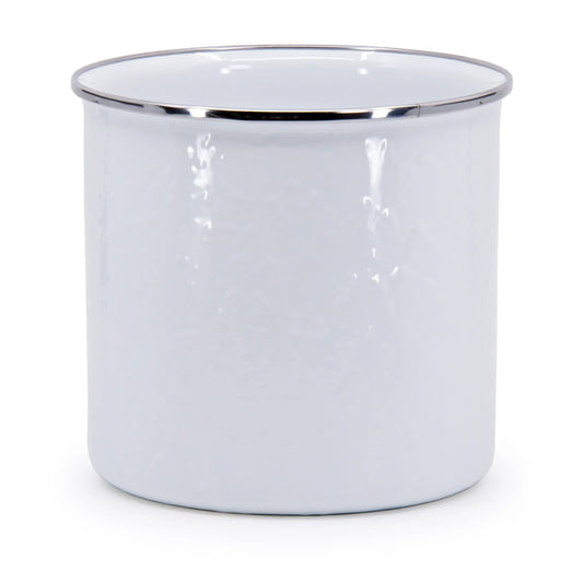 WW34 - Solid Utensil Holder, White - Golden Rabbit Enamelware