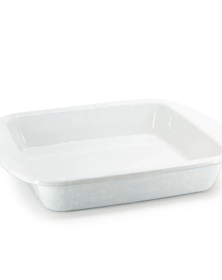 WW53 - White Solid Brownie Pan - Golden Rabbit Enamelware