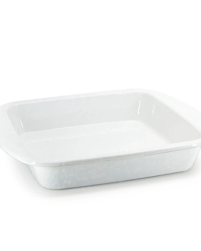 WW53 - White Solid Brownie Pan - Golden Rabbit Enamelware