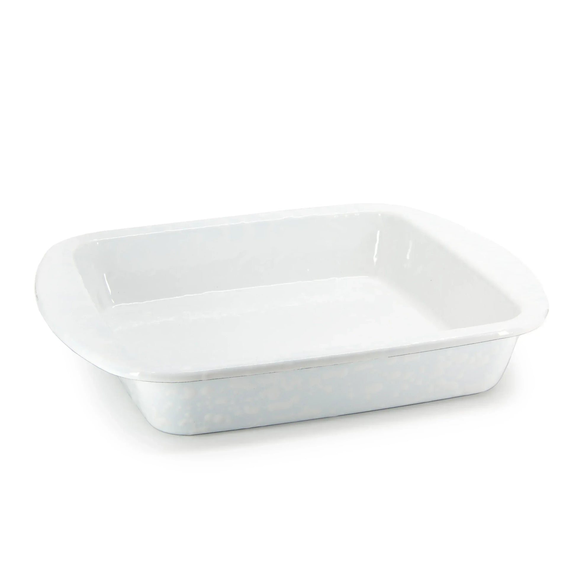 WW53 - White Solid Brownie Pan - Golden Rabbit Enamelware