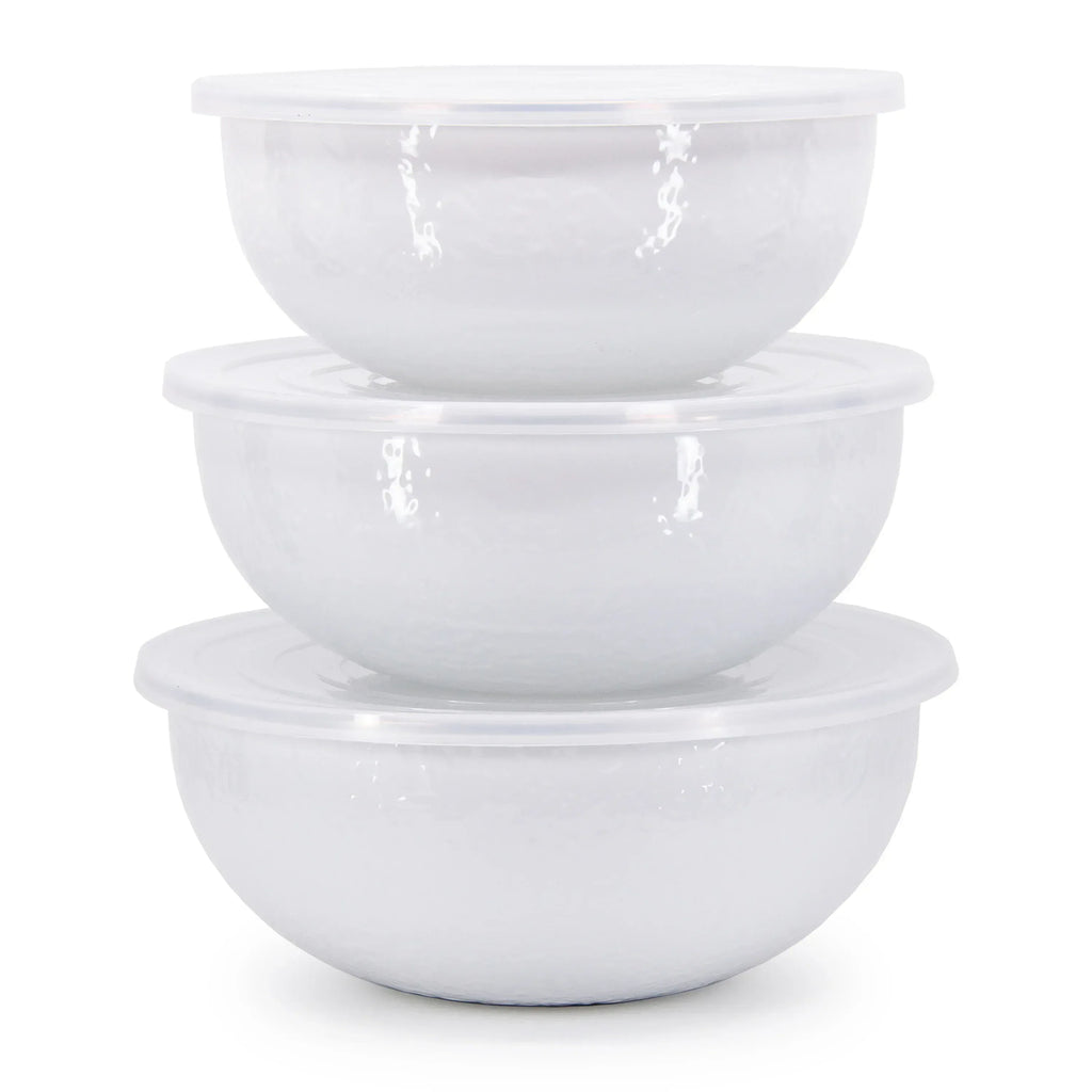 White Solid Mixing Bowls