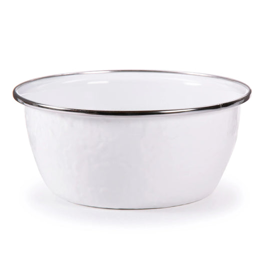 WW61S4 - White Solid Salad Bowls - Set of 4, White - Golden Rabbit Enamelware
