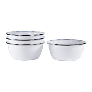 WW61S4 - Solid White Salad Bowls - Set of 4  1