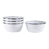 Set of 4 Solid White Salad Bowls