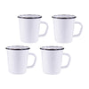 White 16 oz Latte Mugs - Set of 4