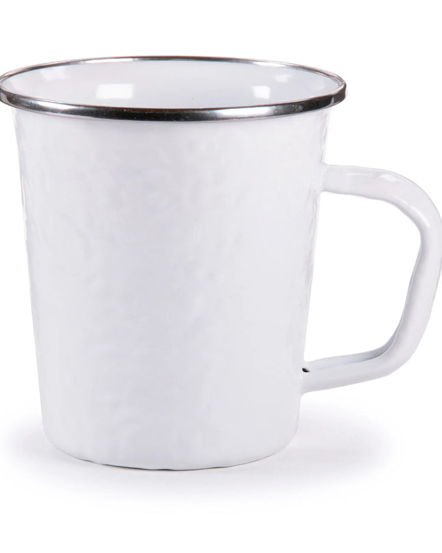 WW66S4 - White 16 oz Latte Mugs - Set of 4 - Golden Rabbit Enamelware