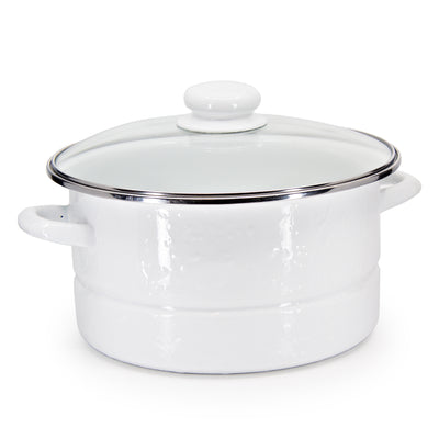 WW72 - White 6 qt Stock Pot  Primary Image