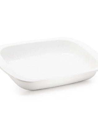 WW78 - White Solid Baking Pan - Golden Rabbit Enamelware