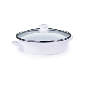 WW80 - Solid White Large Saute Pan  1