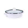 White Solid Large Saute Pan